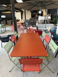 [FERMOB-593120 491120 491182] Ensemble de jardin en acier - CARACTERE - LATITUDE avec 8 chaises - FERMOB, CARACTERE, LATITUDE, 593120, 491120, 491182