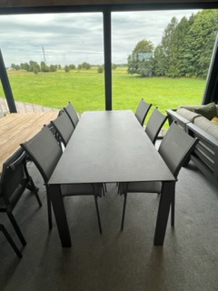 [4SEASONS-91445 90120] Ensemble de jardin en aluminium - LAFITE - TOSCA avec 6 chaises - 4 SEASONS