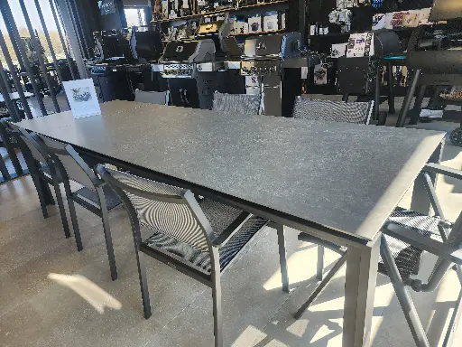 [4SEASONS-91298+90117] Ensemble de jardin - OPTIMUM céramique extensible - avec 8 chaises Tosca - 4 SEASONS OUTDOOR