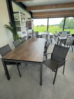 [STERN-104105 417184] Ensemble de jardin HPL avec 8 chaises LEVANTO - STERN, 101014, 102005, 417184, LEVANTO
