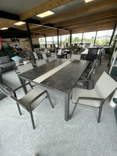 [STERN-418467 431990] Ensemble de jardin Tripartite avec 8 chaises - STERN, 418467, TOP, 431990, TRIPARTITE