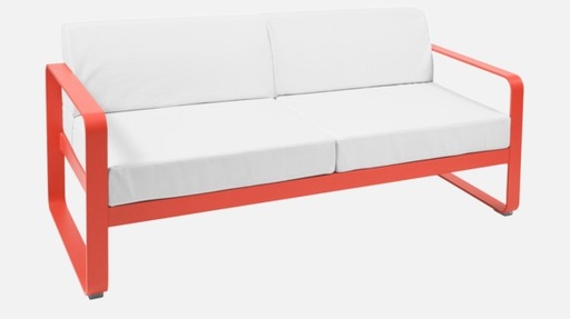[FERMOB-84454581] Canapé 2 places Bellevie - Alu capucine - Tissu blanc - FERMOB, FERMOB, BELLEVIE, 8445, 84454581, 8445XXYY