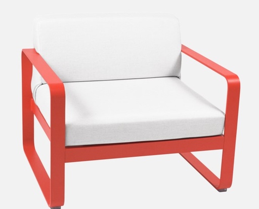 [FERMOB-84404581] Fauteuil Bellevie - Alu capucine - Tissu blanc - FERMOB, FERMOB, BELLEVIE, 8440XXYY, 8440, 84404581