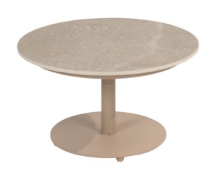 [4SO-214263] Table basse BOAZ - plateau en céramique D.60 cm H.35 cm - Aluminium couleur: latté de 4 seasons outdoor, LATTE, BOAZ
