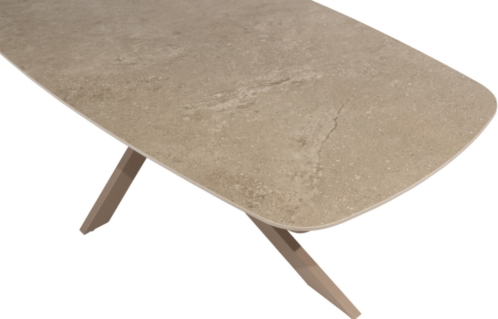 Table de jardin PRADO latté 240 x 105 cm – Aluminium & plateau céramique – Taste by 4 Seasons Outdoor