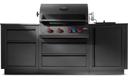 [NAPOLEON ODK105MK-BIG32P-1-NL] Ensemble OASIS™ 300, grill au propane encastré Série 700 32" avec brûleur arrière infrarouge, noir mat NAPOLEON ODK105MK-BIG32P-1-NL