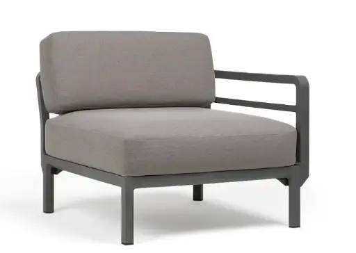 [NARDI-4018225215] Maximo - Elemento terminale (droit ou gauche) de Nardi outdoor BASALTO - LAVA Sunbrella  