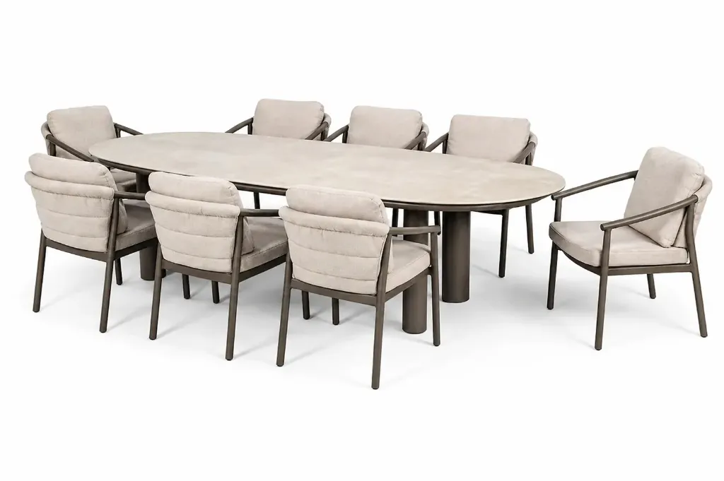 Ensemble de jardin DENIA 240 cm- BAROLO en aluminium couleur "terre"  Taste by 4 seasons outdoor