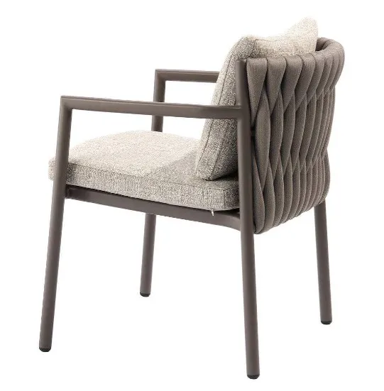 Chaise de Jardin Solenza en Aluminium Terre avec Coussins Outdoor – Design Élégant & Confort Premium