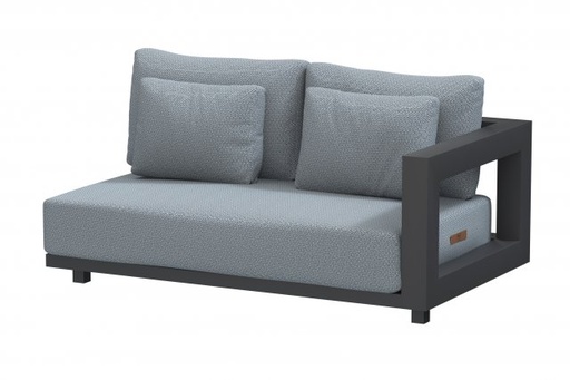 [4SO-19753] Siège 2.5 places - accoudoir à gauche - structure en aluminium anthracite - METROPOLITAN - 4 seasons, 8720087006673, 19753, METROPOLITAN