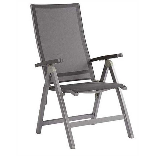 [STERN - 417667] Fauteuil multi-positions - structure en aluminium couleur graphite - textilène gris argent TOP - STERN, TOP, 417667, 4010187123306