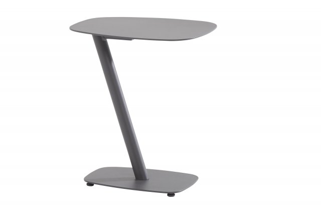 [4SO - 90782 -  TABLE APPOINT PANINO anthracite] Table d'appoint pour salon en aluminium couleur &quot;anthracite&quot; - PANINO  TASTE