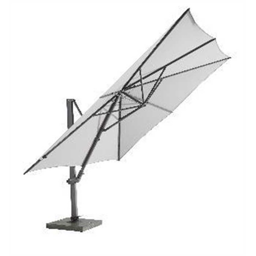 [4SO - 08648] Parasol déporté SIESTA PREMIUM - toile en solefin couleur "mid grey" avec inclinaison - 300x300 cm - SIESTA PREMIUM - SEASONS, 08648, SIESTA, PARASOL, 8718144571554