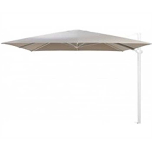 [4SO - 08561] Parasol toile en "Solefin" couleur "charcoal" - 300x300 cm - mat structure blanche SIESTA - 4 SEASONS, 8718144538908, 08561