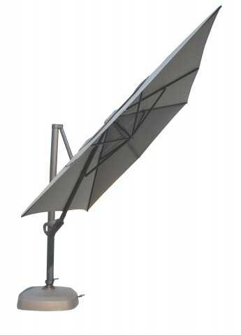 Parasol - toile en &quot;Solefin&quot; gris clair - 300x400 cm HACIENDA - 4 Seasons