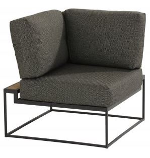 [4SO - 19702 ELEMENT ANGLE PATIO] Elément de coin de salon de jardin + 3 coussins structure anthracite et tablette en mabre - PATIO - 4 seasons, 19702, PATIO, 8720087001609