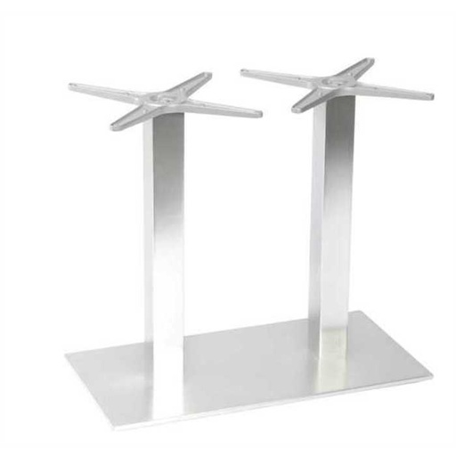 [STERN 439561 PIEDS INOX 130] Pied de table en aluminium effet inox 130x80 cm - MAILAND 2 - STERN, 4010187140174, 439561