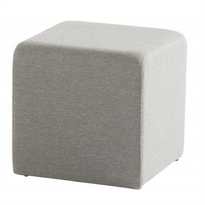 Pouf carré gris clair - CREA - TASTE