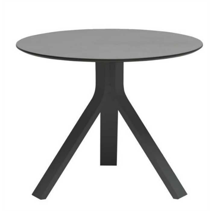[STERN 431577 TABLE BASSE FREDDIE] Table basse - 60x48 aluminium anthracite plateau en hpl silverstar gris - FREDDIE - STERN