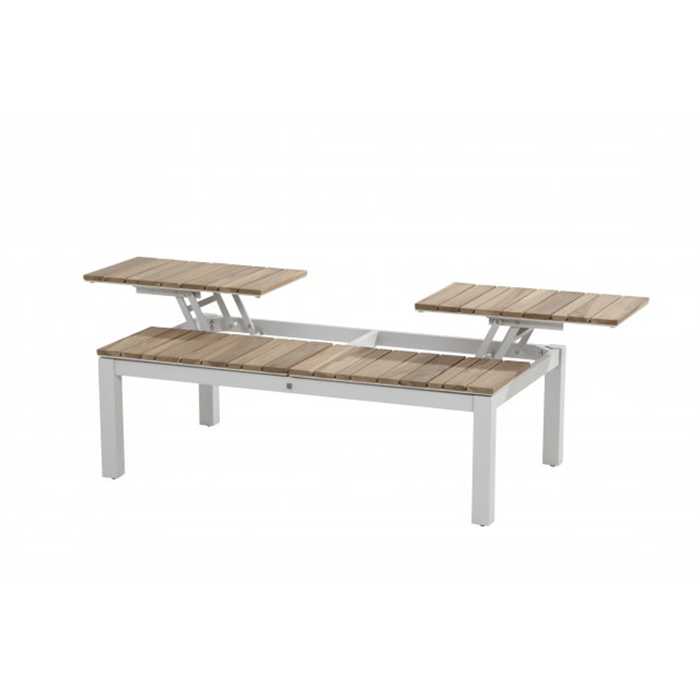 [4SO - 213131] Table basse - structure en aluminium et plateau en teck FORIO - 4 Seasons