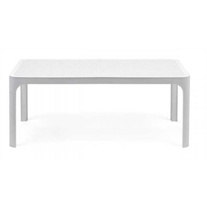 [NARDI TABLE BASSE NET BLANCHE] Table basse de jardin en résine blanche 100 cm NET - Nardi