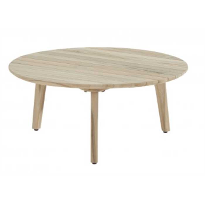 [4SO - 213383 TABLE BASSE GABOR TECK RONDE] Table basse ronde  de salon de jardin  en teck - diamètre 90 cm - GABOR - 4 Seasons