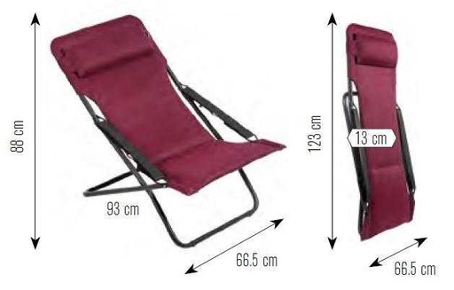[LAFUMA 2459-3186] Transat lafuma - transatbed xl plus air comfort- bordeaux - tube noir, M-LFM2459-3186, 3614210002760
