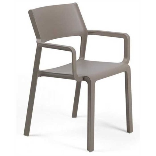 [NARDI-40250.10.000] Chaise de jardin en résine de couleur taupe - TRILL - NARDI, 4025010000, TRILL1, 40250.10.000