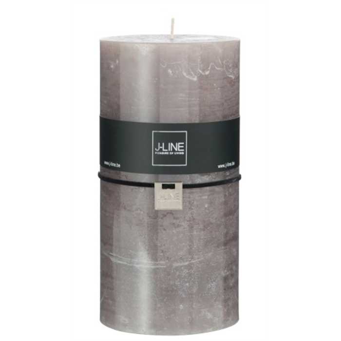 [J-LINE BOUGIE TAUPE] Bougie cylindrique taupe xxl - 140h - J-LINE