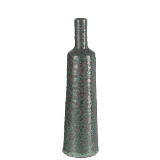 [J-LINE 78802] Vase relief terracotta vert - médium, 5415203788023