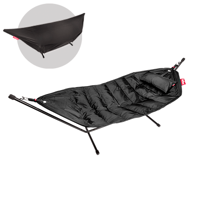 Hamac Headdemock - Deluxe (complet: sructure, hamac, coussin + housse)  - NOIR - FATBOY