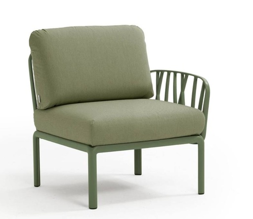 [NARDI  KOMODO 40372.16.140] Salon de jardin modulable KOMODO élément de coin droite ou gauche Agave / giungla NARDI, 4037216140, AGAVE , KOMODO