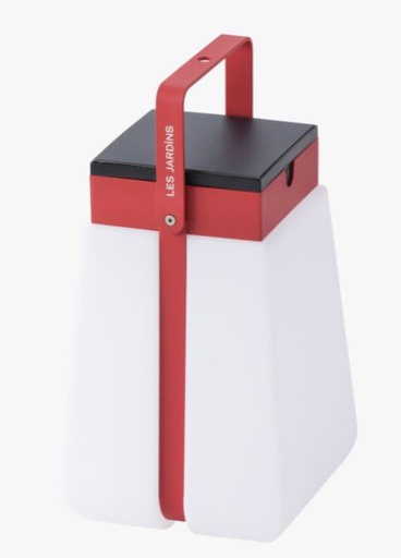 [LES JARDINS - TINK210] LANTERNE rouge nomade BUMP 300 solaire en rotomoulé - LES JARDINS, 3561619002108, TINK210