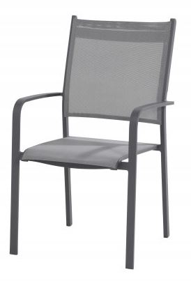 [4SO - 90120] Chaise de jardin en aluminium couleur anthracite TOSCA - TASTE
