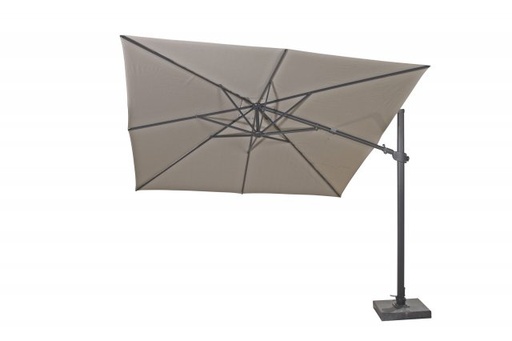 [4SO - 08560] Parasol - toile en solefin avec inclinaison couleur taupe 300x300 cm SIESTA PREMIUM - 4 SEASONS, 8718144538458, 08560, SIESTA, PREMIUM, PARASOL