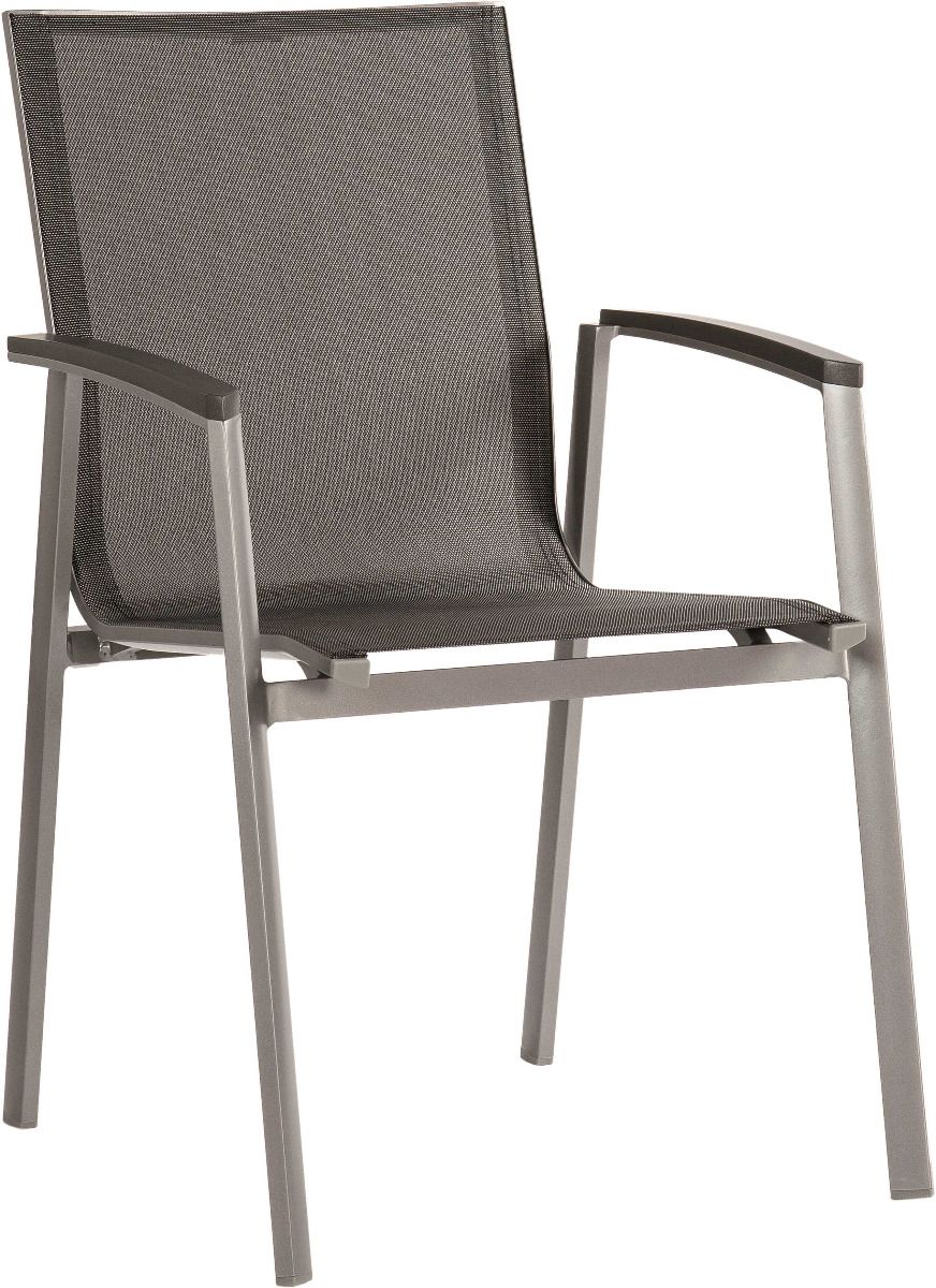[STERN 418468 chaise TOP] Chaise de jardin TOP graphite/argent - STERN