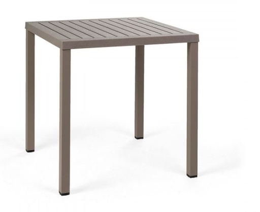 [NARDI-47859.10.000] Table de jardin bistro 70 cm - en résine de couleur taupe- CUBE - NARDI, CUBE, 47859.10.0001, 4785910000